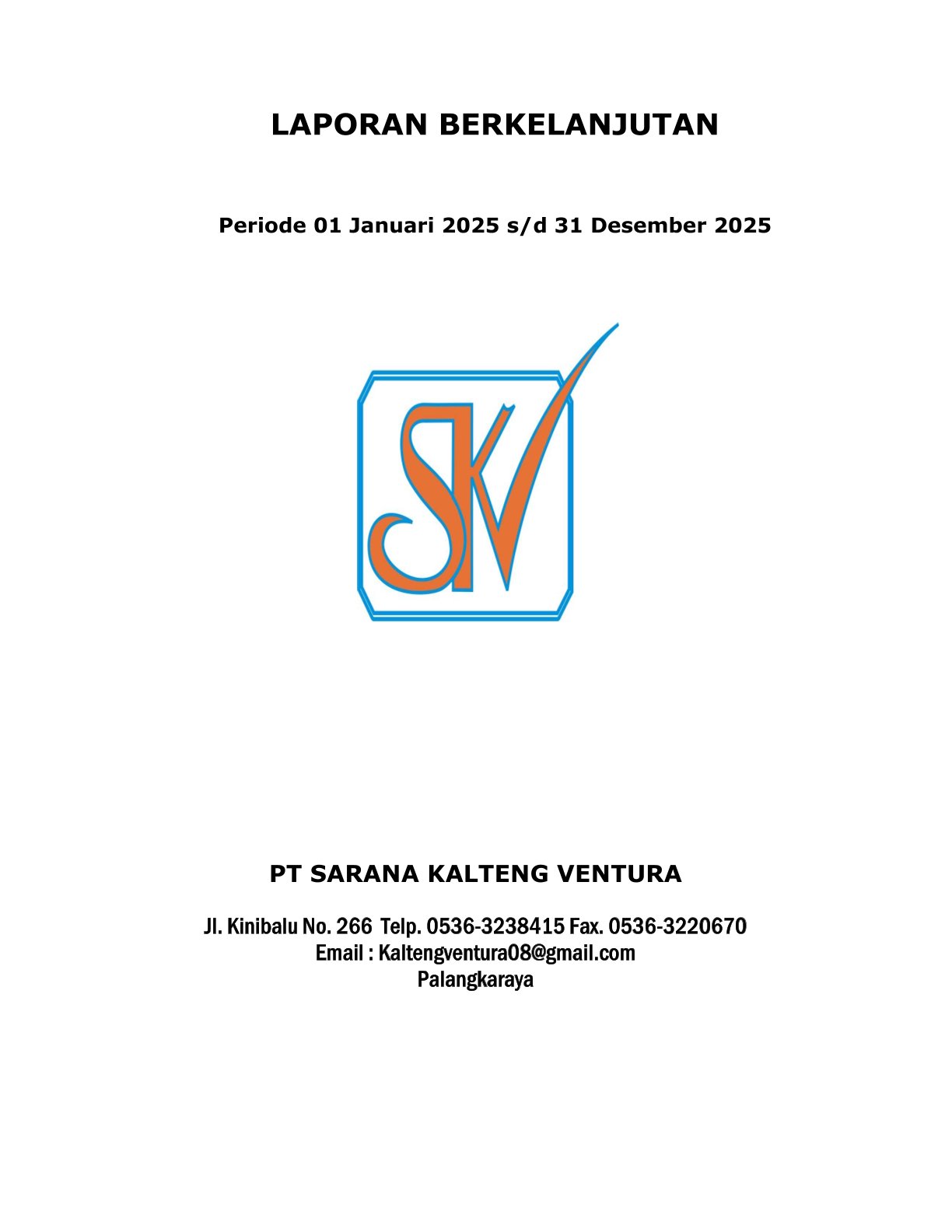 Cover Laporan Berkelanjutan 2025